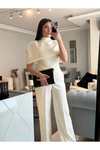 Pelerin Bluz Pantolon Takım