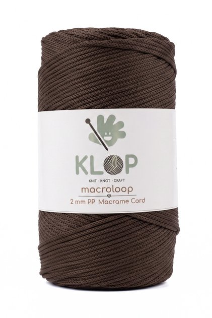 2 mm PP Macrame Cord 200 Gr - 230 M Supla İp Ve Çanta İpliği Kahverengi