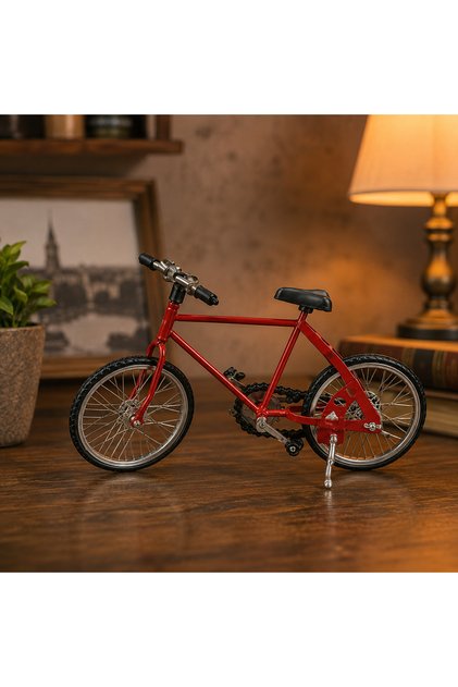 El Yapımı Renkli Metal Bisiklet Maketi / Dekoratif Vintage Masaüstü ve Salon Aksesuarı Hediyelik
