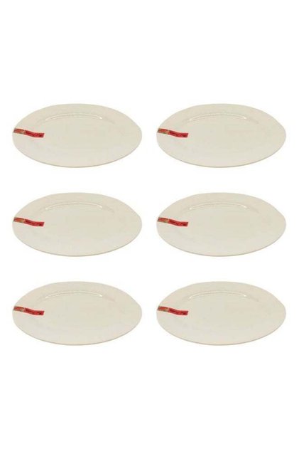 6-Piece Porcelain Oval Serving Plate Set White 9Inch