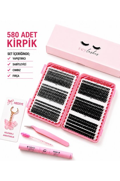 Takma Kirpik Seti - 580 Adet - 30,40,50,60,80,100D Volüm