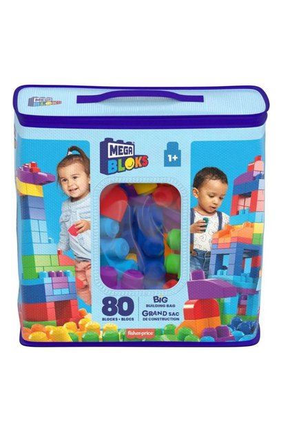 Piese de construcție 80 de bucăți, pungă albastră
