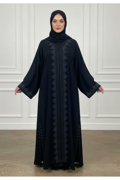 Baroque Embroidered Abaya | Nida Fabric