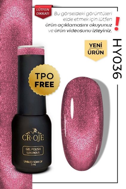 Kalıcı Oje Inci Tanecikli Manyetik Cat Eye / Kedi Gözü- HY036 (5 ML)