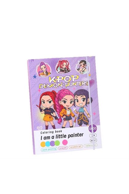 كتاب تلوين فرقعة صائدي الشياطين الكورية (KPOP) | كتاب تلوين وأنشطة إبداعية للأطفال بتصميم أنمي (38 صفحة)