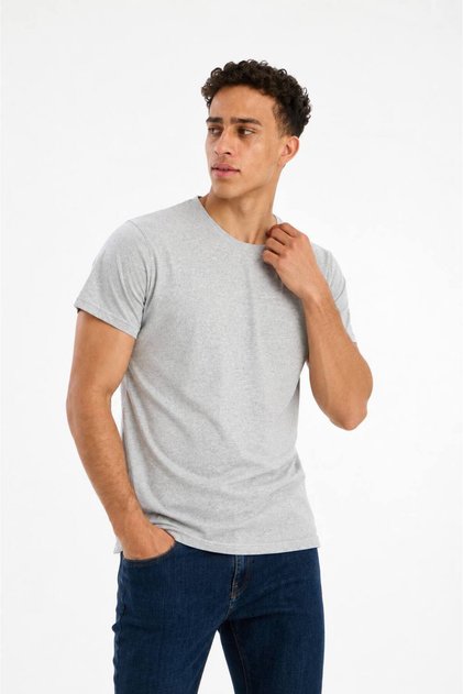 İSVEÇ KALİTESİ Regular Kesim %100 Pamuk Bisiklet Yaka Premium Tişört/T-Shirt