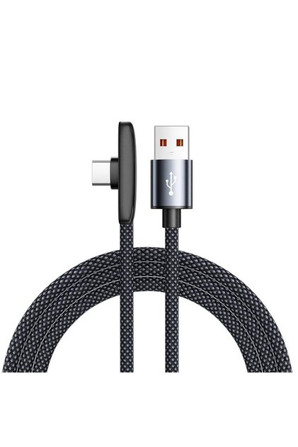 كابل شحن سريع USB Type C بقوة 100 واط بطول 1 متر، زاوية قائمة 90 درجة، سلك بيانات USB C للهواتف المحمولة