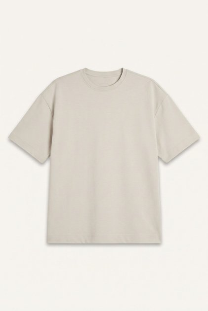 Boxy Fit Crew Neck Drop Shoulder Basic T-Shirt I3684Ax26Au