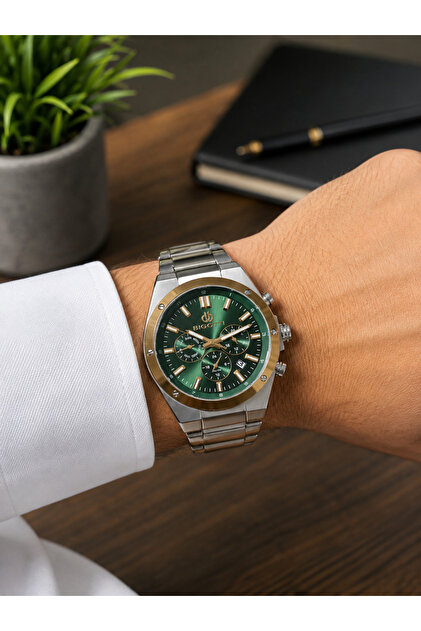 Men's Wristwatch Stylish Special Design All Functions Active 50 Meters Water Resistant