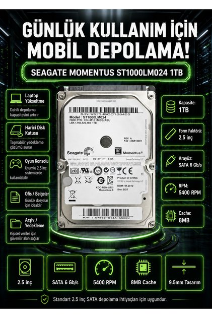 1 TB 2.5 İnç ST1000LM024 Laptop Diski