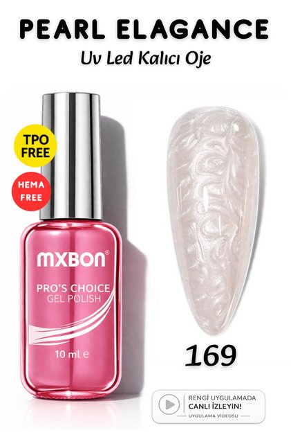 Uv Led Kalıcı Oje 10 ml Hema & TPO Pearl Elegance Pearly İnci Efekt - 169