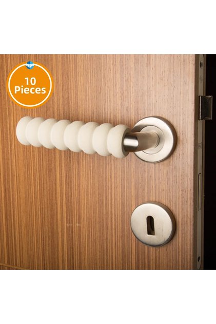 10 Pieces of Unassambled Soft Door Handle Blocker Protector Blocking Baby and Child Safety Set