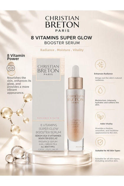 8 Vitamins Super Glow Booster Serum 30 ml – Face Care Serum That Supports Radiance, Moisture, and Vitality