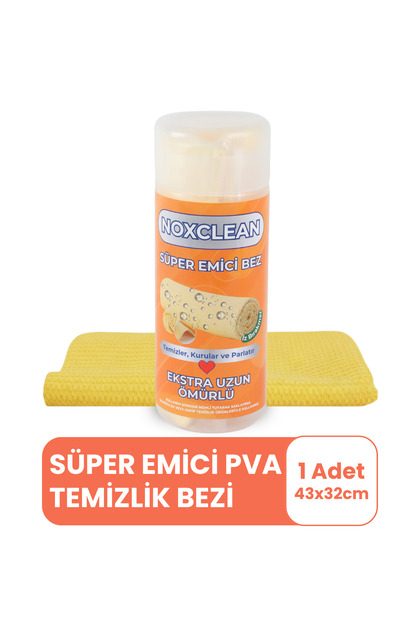 Nox Clean Sarı PVA Bez – Süper Emici, Tüy Bırakmaz, Çok Amaçlı