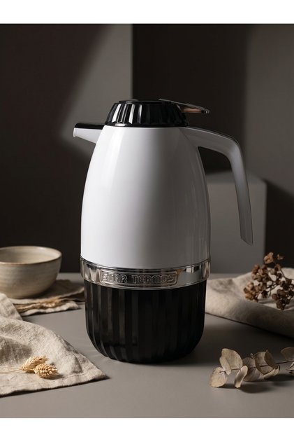 Elegant Series 2 Lt Glass Thermos Black | Glass Inner Chamber 12S Hot 24S Cold 48S Ice