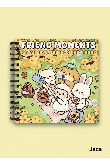 Friends Kawaii 40+ Page Coloring Book