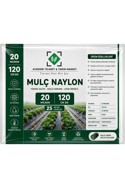 Sebze Naylonu 120x25 Metre Domates Naylonu Siyah Malç Naylonu