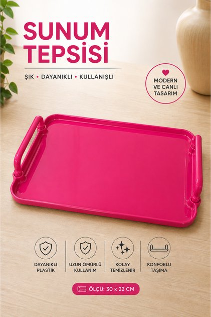 Aurora Berry Opak Serving Tray | Durable Presentation Tray - 38X26 cm