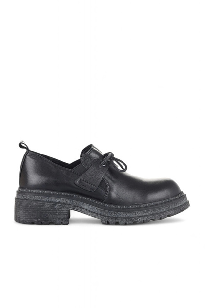 Black Leather Women's Classic Shoes 01Wd2105