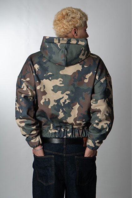 Crupt Studio Urban Warfare Erkek Crop Zip Hoodie Ceket - Fiyatı