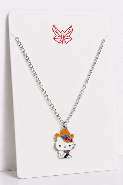 Hello Kity Kuromi Figures Designed Chain Children's Necklaces
