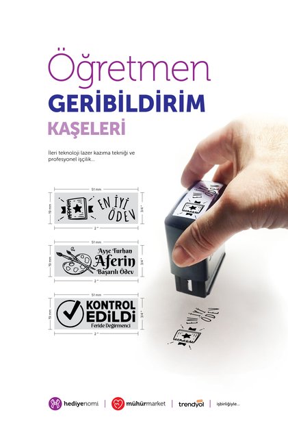 Mühürmarket > Teacher Feedback Stamps - Sırdaş 911 - 16X41 mm