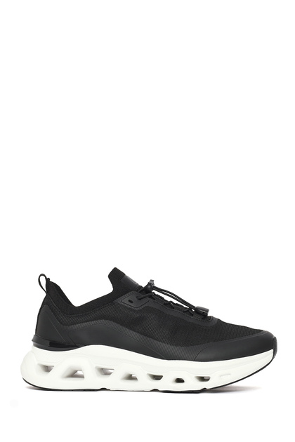 Zero Erkek Siyah Kalın Tabanlı Bağcıklı Kumaş Sneaker 26SFD69946F