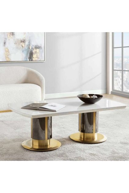 Nodrea Coffee Table Marble - White & Gold