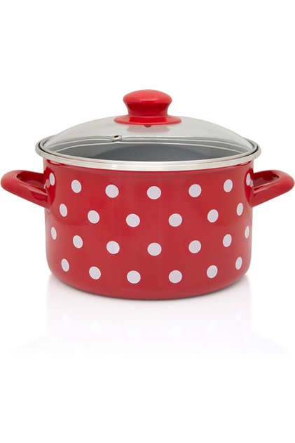 Oala 4l cu capac din sticla Tufne Metalacemail/20cm/4l