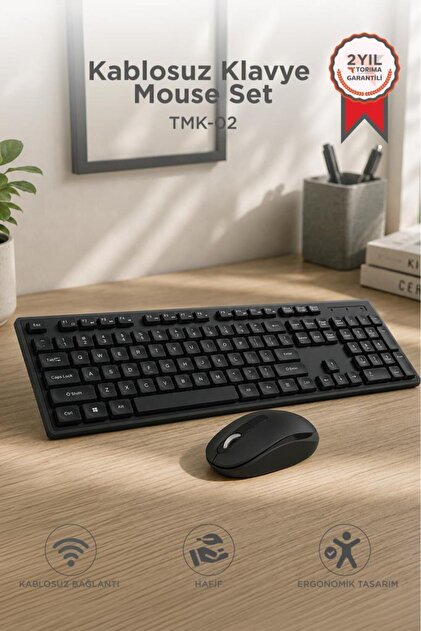Torima Kablosuz Q Klavye Mouse Seti TMK02 Siyah - Fiyatı, Yorumları