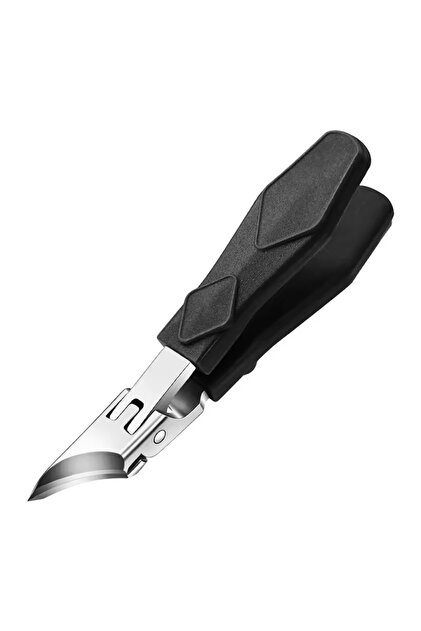 black New Pointed-Nose, Beveled, Original Large-Opening Nail Clippers, Pointed-Nose Nail Cutters, Na
