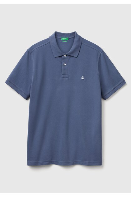 Men's Aviator Blue Regular Fit Short Sleeve Polo T-Shirt