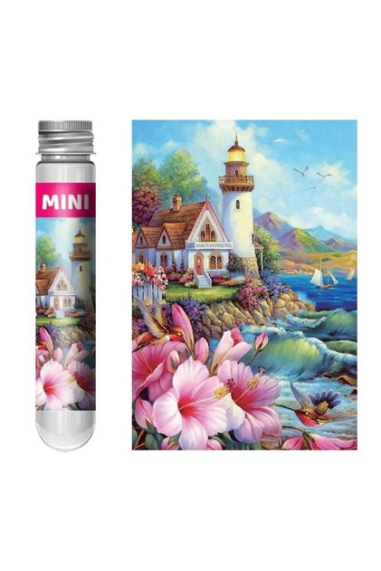 Lighthouse Test Tube Puzzle 150pcs Sakura Train Romantic Town Decompress Toy Educational Family Game