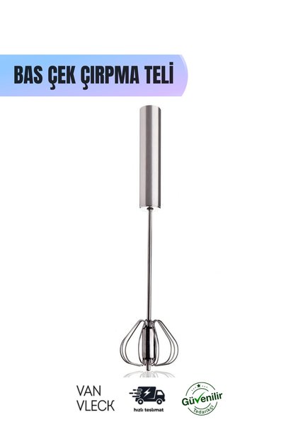 Metal Bas Çek Çırpma Teli – Paslanmaz Çelik Yaylı Manuel Karıştırıcı, Yumurta ve Sos Çırpıcı