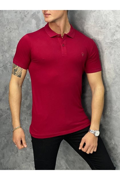 Slim Fit Polo Collar Cotton T-Shirt
