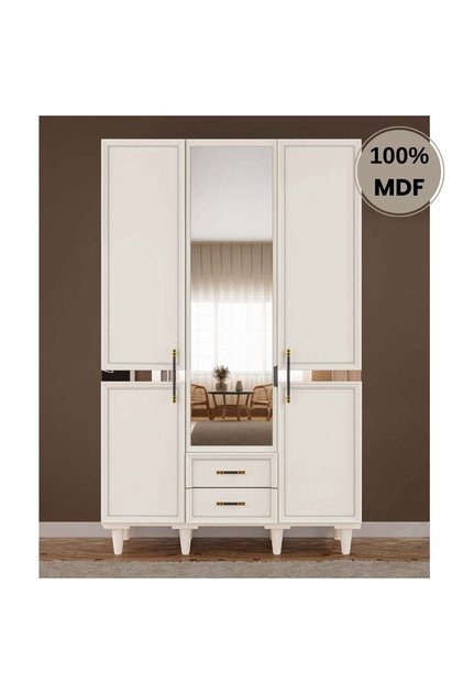 Kardelen 3 Kapak Mdf Ayaklı Tasarım Gardırop