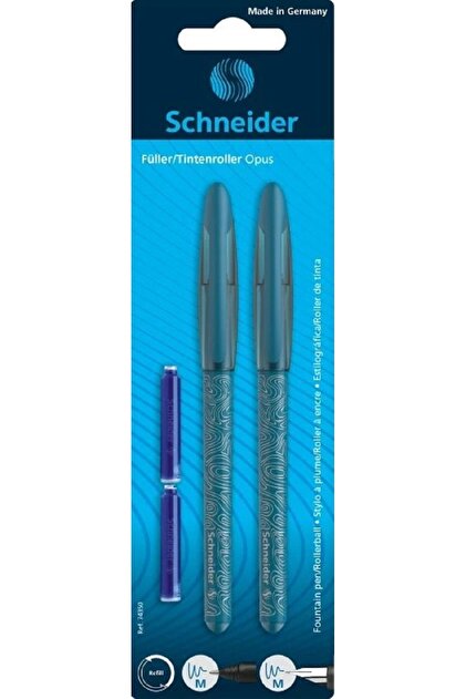Μαύρο στυλό + Opus Rollerball + 2 ανταλλακτικά