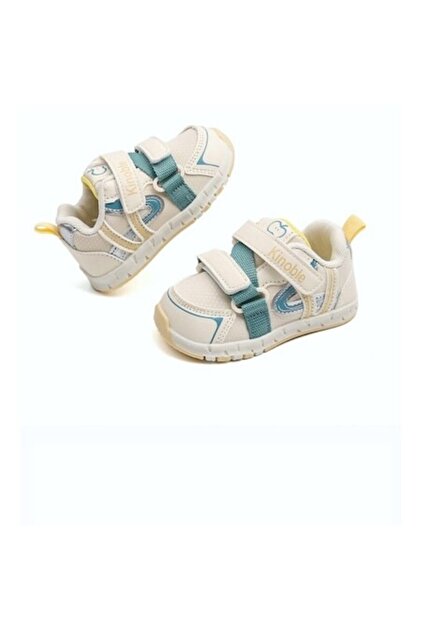 Pantofi sport pentru copii pentru primii pași, talpă flexibilă, design ergonomic, albastru-alb 19 EU 13 cm