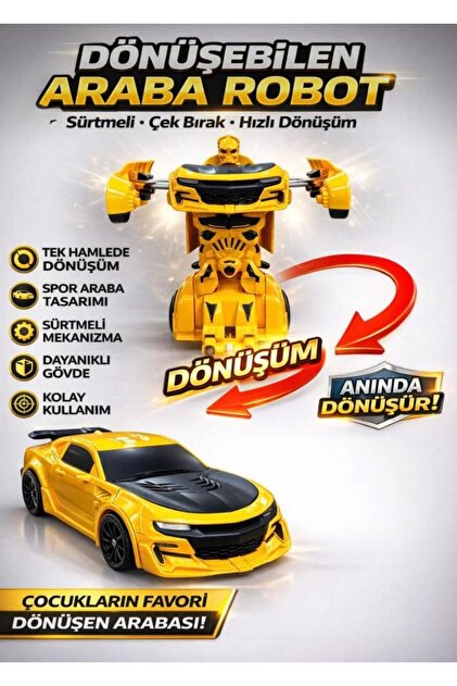 Tıfıl Toys Robota Dönüşen Araba - Tek Hamlede Otomatik Dönüşüm