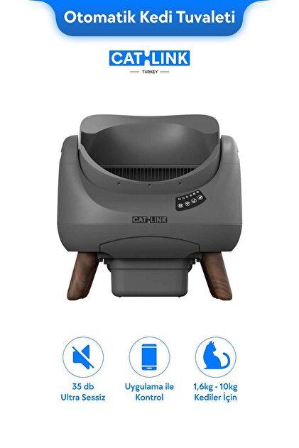 Zampa CATLINK Üstü Açık Otomatik Kedi Tuvaleti - Scooper Open-X