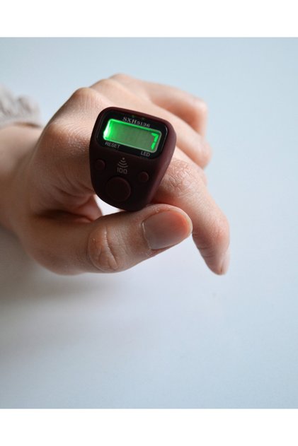 Mini Zikirmatik Lighted Sound Ring Zikirmatik Brown