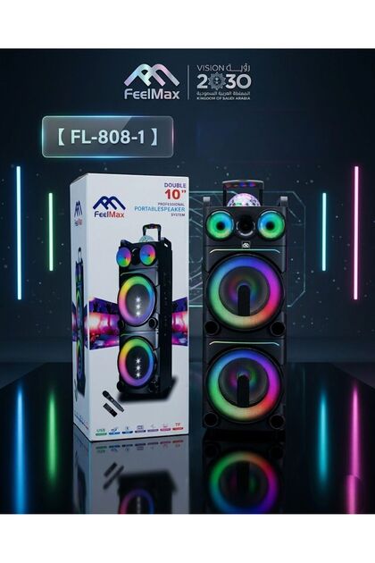 FL-808-1 double 10-inch portable professional speaker system.