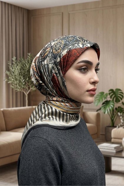 وشاح ناعم منقوش - 056