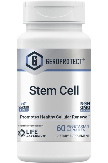 GeroProtect Stem Cell Longevity Capsules, Plant-Based, Non-GMO, Gluten-Free, Vegan - 60 Caps