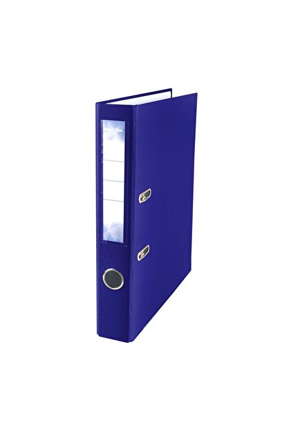Biblioraft 50mm, pentru birou, carton 1200gsm, copertă din PP, BLEUMARIN
