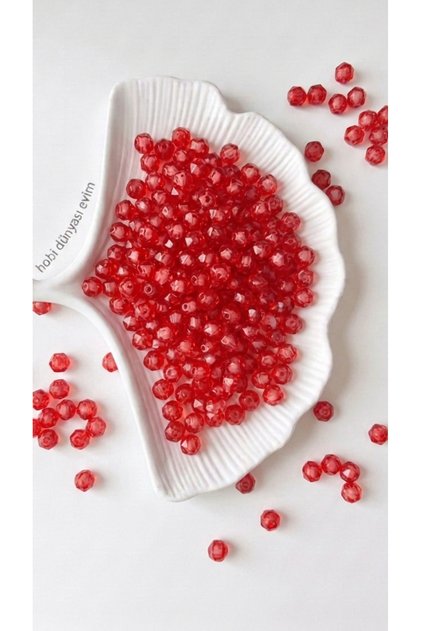 Cubic Series Pomegranate Flower Crystal Beads with Pearls Inside 10 mm Janjan Acrylic Beads for Jewelry, Bag Beads 50 Gr (100-110 Pieces)