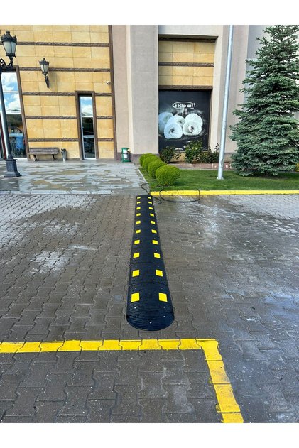 Kauçuk Hız Kesici Kasis ( Gövde ) 4.5x40x50 cm, Sarı Reflektörlü Kauçuk Hız Kesici Kasis Gövdesi