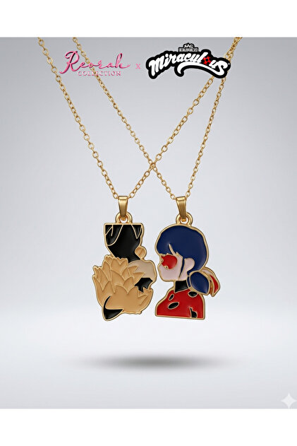 Miraculous ® Ladybug and Cat Noir Couple Necklace