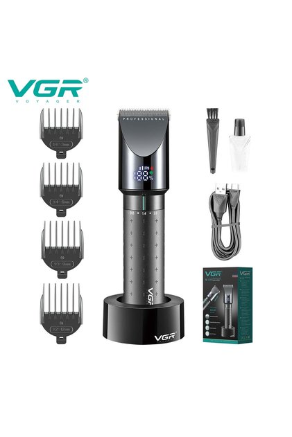 Aparat de tuns profesional V-698, lame ceramice, afișaj LED, autonomie de 200 de minute, încărcare USB