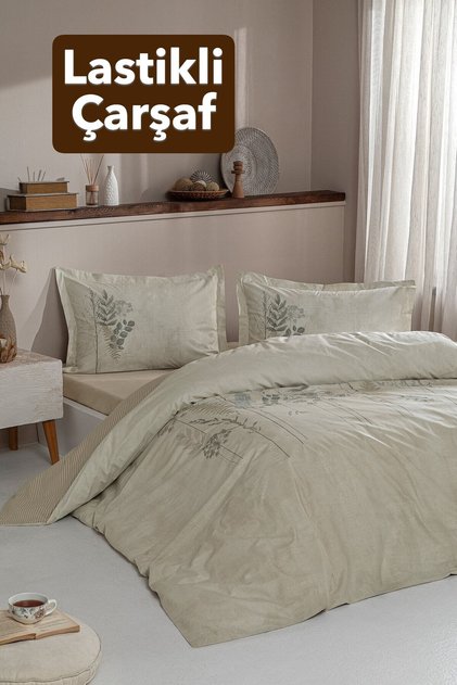 طقم غطاء لحاف مطاطي مزدوج من كونيوم، 100% قطن